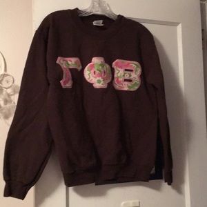 Gamma Phi Beta lettered crew neck